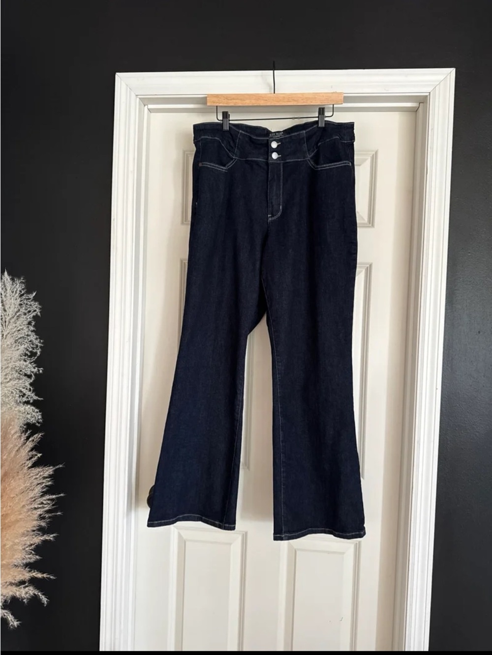 JUDY BLUE | SET THE STANDARD DOUBLE BUTTON FLY WIDE LEG TROUSER JEAN sz 18W